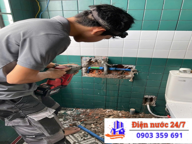 Gọi thợ dò tìm, sửa ống nước rò rỉ âm tường tại Tp. HCM đến đúng hẹn