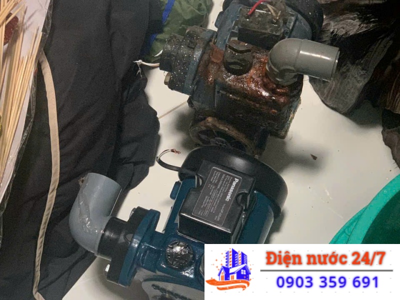Sửa máy bơm vẫn chạy nhưng không lên nước,