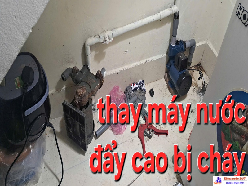 Sửa, thay mới máy bơm nước bị cháy