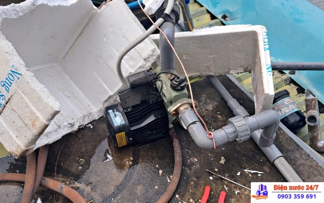  Lắp đặt đường ống máy bơm nước