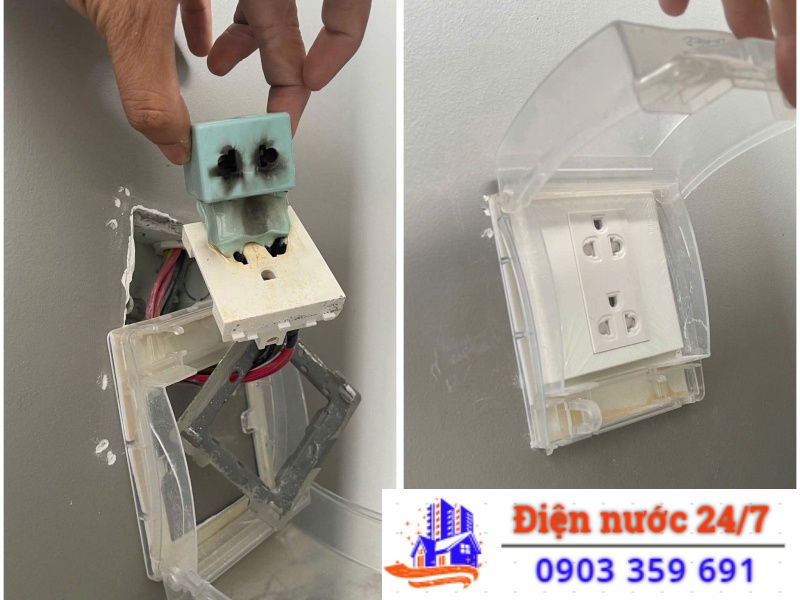Lắp đặt đường điện và lắp thêm ổ cắm điện văn phòng
