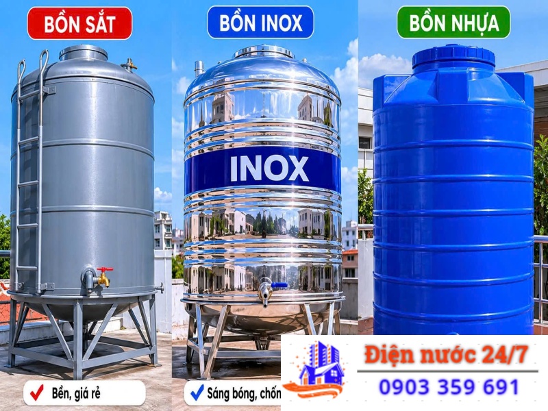 mua và lắp đặt bồn nước gia đình trọn gói tại Mr Nhựt