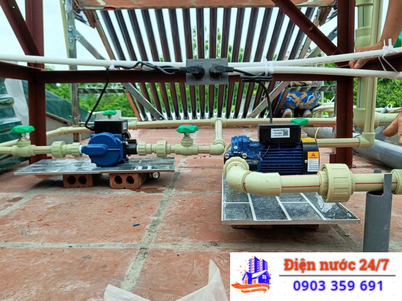 Cung cấp giải pháp lắp đặt máy bơm nước đẩy nước từ thủy cục vào bồn nước mạnh